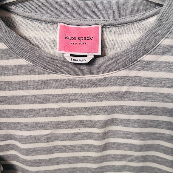 ♠️ Kate Spade ♠️ Gray and White Striped Dress ♠️ - Picture 3 of 5